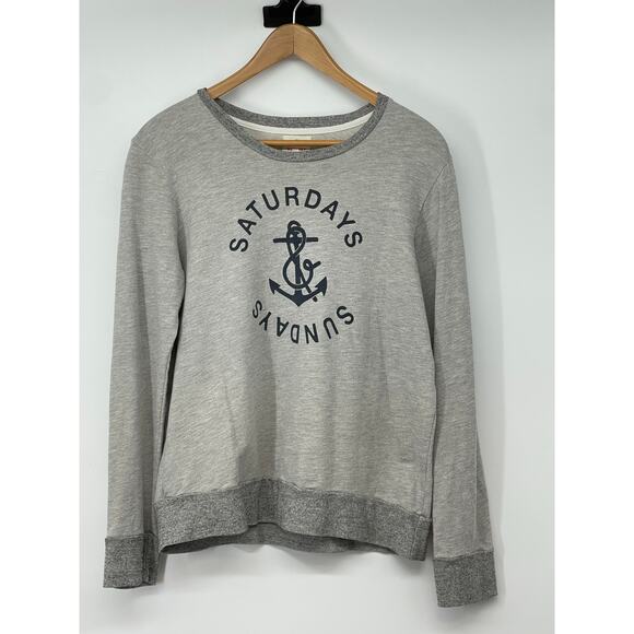 Sundry Saturdays and Sundays Anchor Graphic‎ Gray T-Shirt Size 1 Nautical - Picture 1 of 4